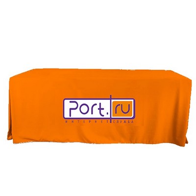 6' Fitted Table Cover with Pleats Full Color Overall