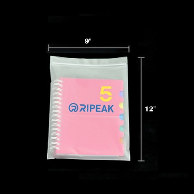 9 x 12" Matte Frosted Resealable Plastic Bags Zip-Lock Seal Storage Pouch
