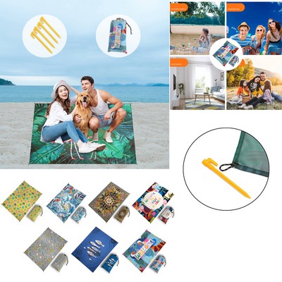 39.5 x 55" Personalized Oversized Quick Dry Sand-Free Beach Blanket Picnic Mat