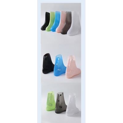 Non-Slip Silicone Waterproof Shoe Cover with Snaps