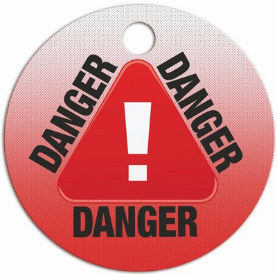 1 1/2" White Sublimatable Round Industrial Tag