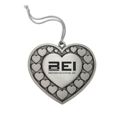 Retail Design Ornament - Heart (Full Size Pewter)