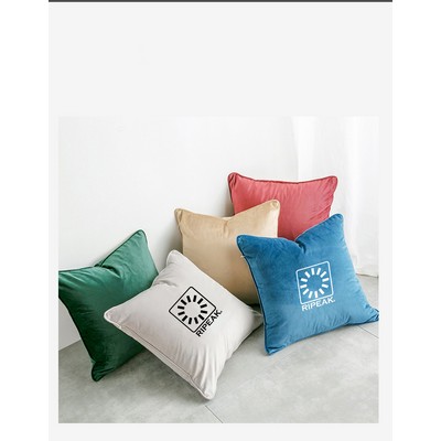 19.7 x 19.7" Premium Square Dutch Velvet Throw Pillowcase With Hidden Zipper