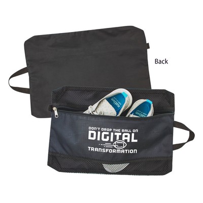 600D Ripstop polyester Golf Shoe Bag w/Dual Mesh Side