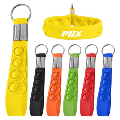 Silicone Push Pop Keychain