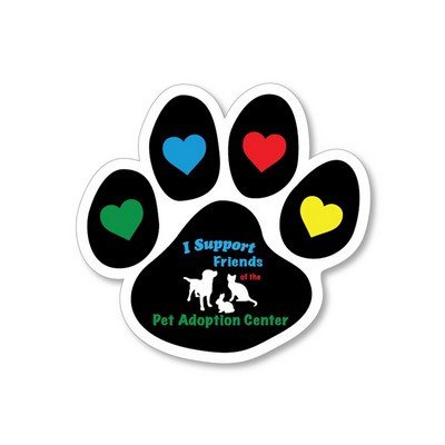 5" Paw Shaped Decal