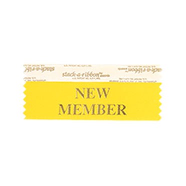 New Member Stk A Rbn Gold Ribbon Gold Imprint