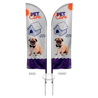 Feather Flag Double 12 ft Pole/spike base
