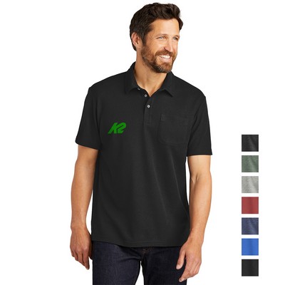 Port Authority® C-FREE Cotton Blend Pique Pocket Embroidered Polo