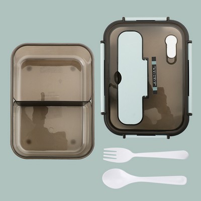 1500 Ml Plastic Bento Box with Utensils for Adults