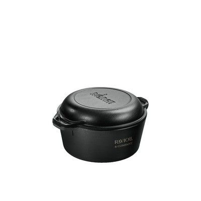Lodge 5 Qt Cast Iron Double Dutch Oven