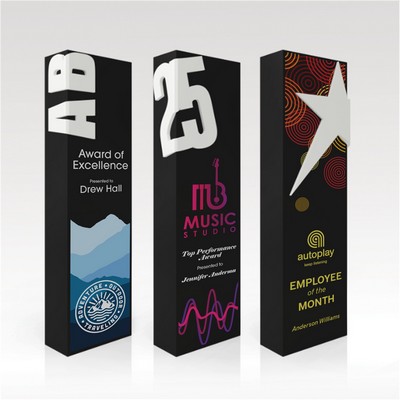 Rectangular Ebony Award 9" Alpha