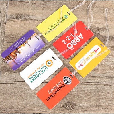 Custom Shaped PVC Luggage Tags w/ Write-On Back