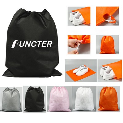 15.8" x 19.7" Non-Woven Drawstring Bag Travel Storage Bags Dust Bag