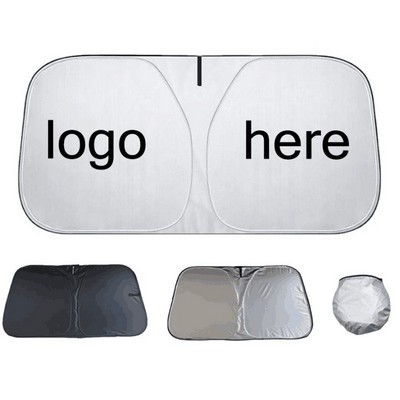 Titanium Car Sun Shade w/Storage Pouch