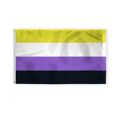 3 ' x 5 ' 1ply Nylon Non-Binary Pride Flag