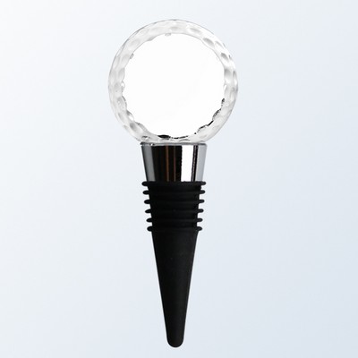 Golf Crystal Wine Stopper