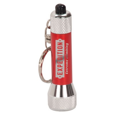 2 3/4" Red 5-LED Flashlight with Keychain
