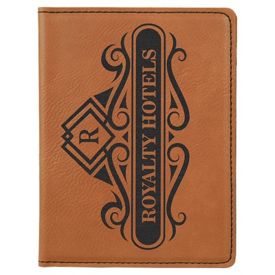 4 1/4" x 5 1/2" Rawhide Leatherette Passport Holder