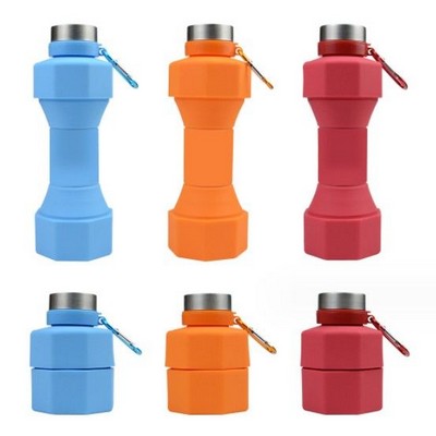 650ml Foldable Silicone Dumbbell Bottle