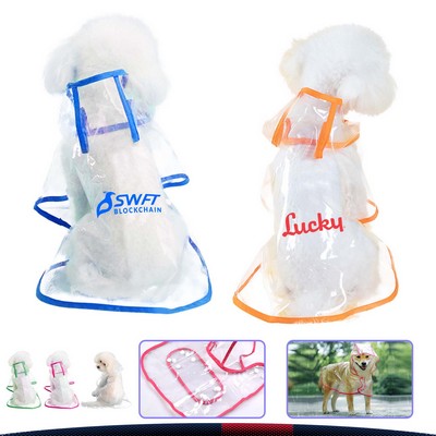 Clear Waterproof Pet Raincoat-XS/S/M