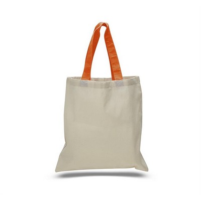 Cotton Tote Bag Natural Body with Color Handles