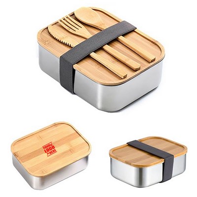 Bento Box w/Bamboo Cutting Board Lid