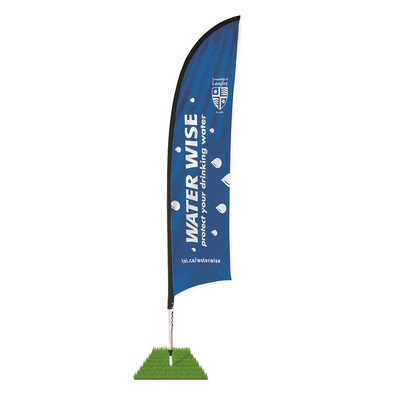 9' Shark Fin Wind Flag Kit - Single Sided