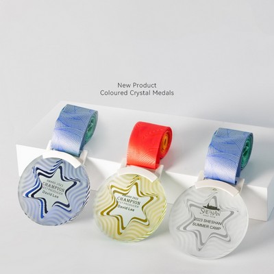 Colored Glaze Glass Medal