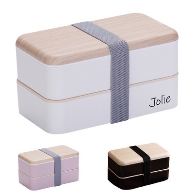 Plastic Double Layered Bento Box