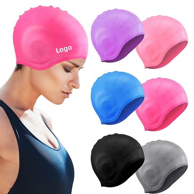 Ear Protection Silicone Swimming Cap