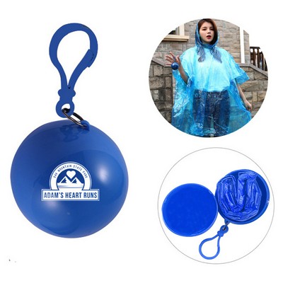 Rain Poncho Ball With Clip