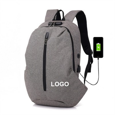 Computer backpack with charging port