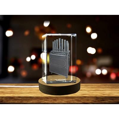 Calliope 3D Engraved Crystal Trophy