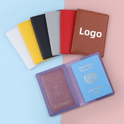 RFID Blocking PU Leather Passport Wallet