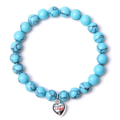 Friendship Beads Bracelets w/ Heart Charm