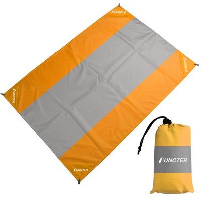 110.32 x 118.2" Large Sand Free Travel Beach Blanket Pocket Blanket- 100% Waterproof Beach Mat