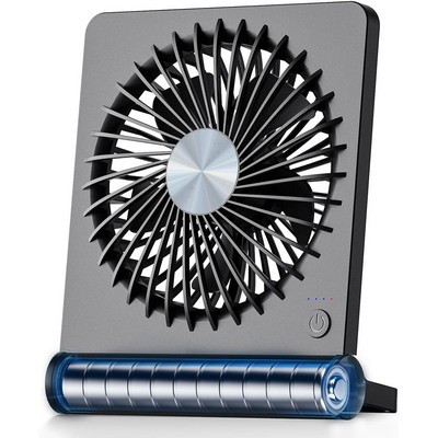 Portable Desk Fan, 3.5-20hrs Battery Operated Small USB Fan,Rechargeable Fan with 3 Speeds