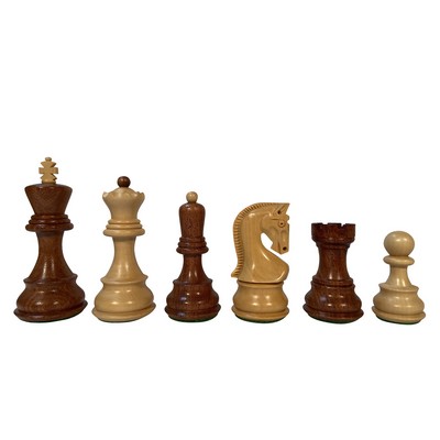 Zagreb Chess Pieces, Acacia and Boxwood, 3.75" King