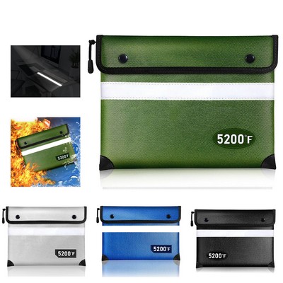 Fireproof Document Bag w/Snaps