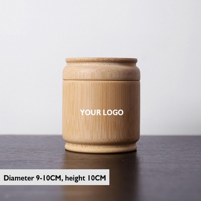 Native bamboo tea jar container