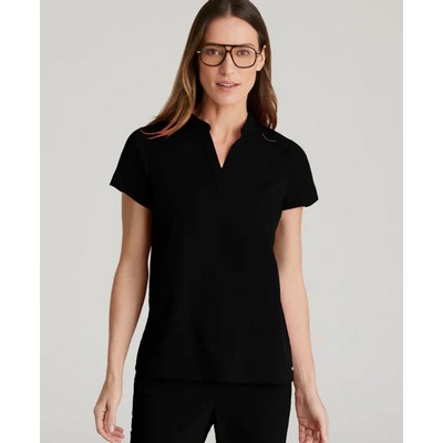 Barco® Grey's Anatomy™ Women's Spandex Stretch 2 Pocket Banded Collar Top