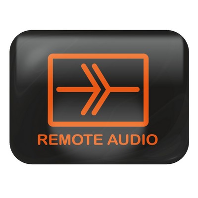 Domed Decal | Rectangle | 3/4" x 1"| White Vinyl