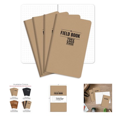 80 Pages 40 Sheets 5 x 8" Kraft Dot Graph Memo Book