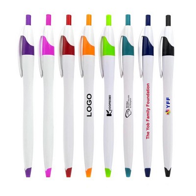 Plastic Retractable Action Ballpoint Pen