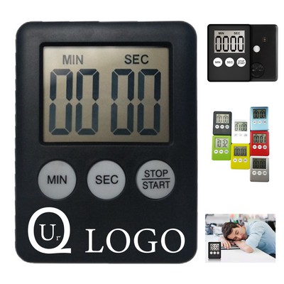 2.76x2.09x0.35" Plastic Digital Kitchen Timer