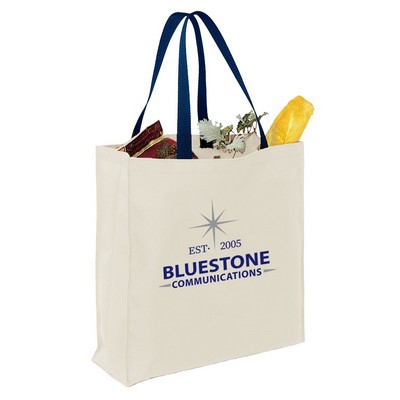 Full Gusset Horizontal Totes w/Top Stitched Vertical Edges (10 Oz. Natural Canvas)