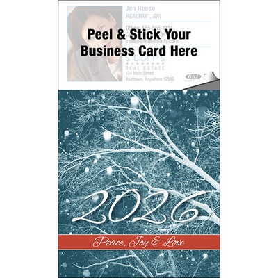 12-Month Calendar Magnet Pad - Tear-Off with Blank White Envelopes