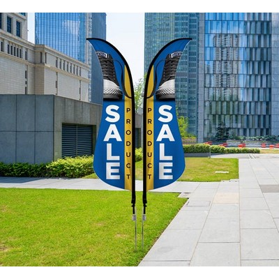 Shark Fin Flags, Double Sided Package (2.42' x 6.67')