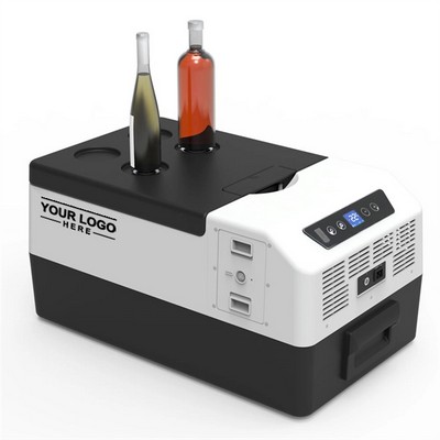 Portable Fridge Cooler with Wheels for Easy Transportation